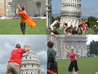 Turistas en Pisa: la foto
