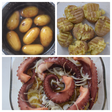 Pulpo a lagareiro paso a paso
