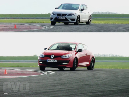 EVO enfrenta al SEAT León Cupra y al Renault Mégane RS en circuito, sin extras
