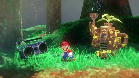 Mario nos invita a recorrer el bosque de Steam Gardens en un gameplay de Super Mario Odyssey de 10 minutos