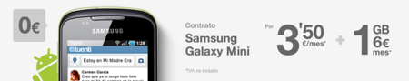 Samsung Galaxy Mini desde 84 euros con Tuenti durante esta semana