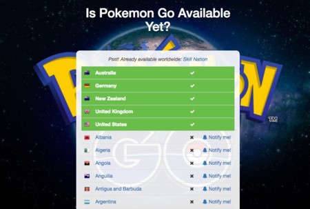 ¿Está Pokémon Go disponible ya en mi país? Esta web te lo dice