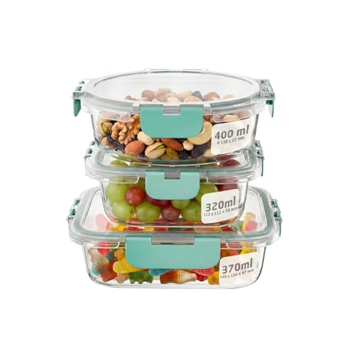 Amig - Set de 3 Recipientes Herméticos para Alimentos