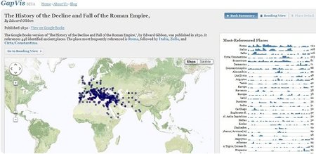 Google Ancient Places, referencias de destinos en libros históricos ubicados en un mapa