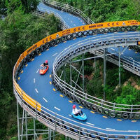 China tiene el circuito de karts más impresionante del mundo, entre montañas, túneles y curvas de locos