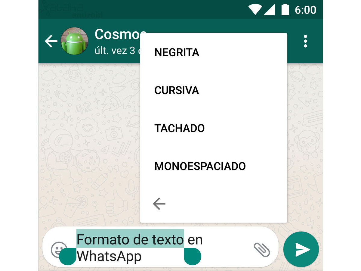 Cómo poner cursiva en Android, iPhone y WhatsApp Web