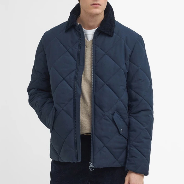 Barbour Chaqueta de hombre acolchada con cierre de cremallera