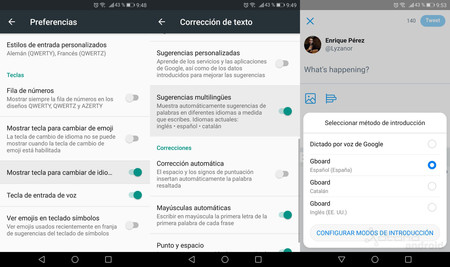 Opciones Google