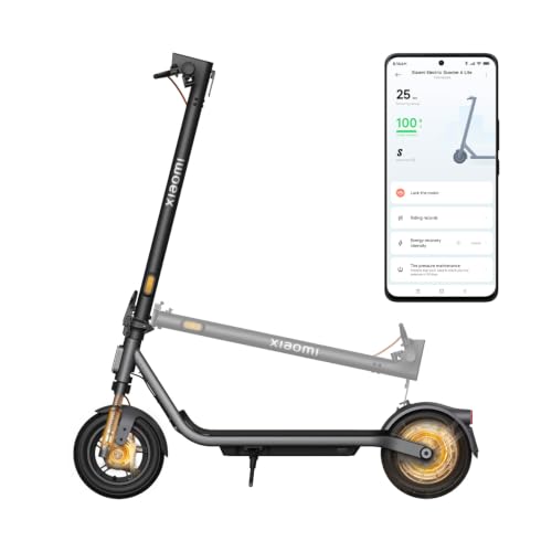 Xiaomi Scooter 6 Lite, Suspensión Dual Delantera, 25km de Alcance, neumáticos de 10 Pulgadas, Frenos Delanteros de Tambor y Traseros E-ABS, Plegable, homologado para Carretera, Certificado por la DGT