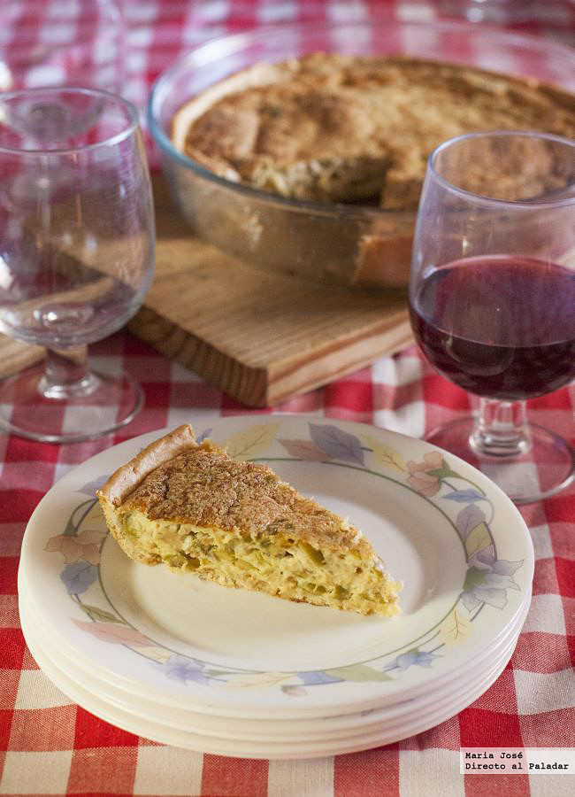 Quiche de atún con aceitunas verdes, receta con Thermomix