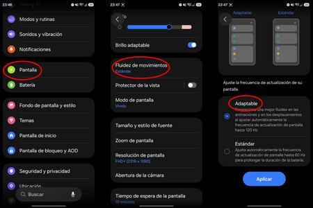 Configuracion Pantalla 1