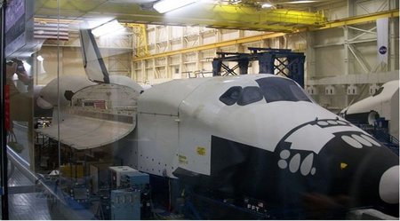 Trasbordador espacial en el Museo del vuelo de Seattle