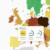 Este mapa interactivo te explica de dónde sale la electricidad con la que se carga tu coche eléctrico en cada país de Europa