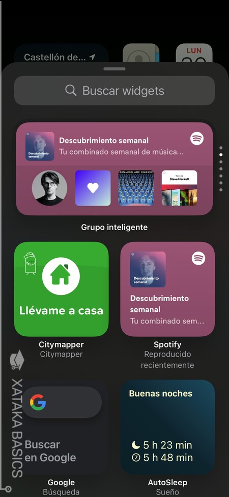 Lista Widgets