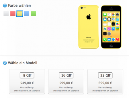 El iPhone 5C de 8GB ya está a la venta y es 50 euros más barato que el de 16GB