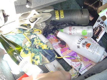 Interior coche sucio