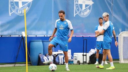 Deportivo de La Coruña en un entrenamiento