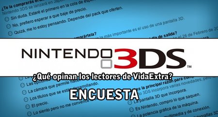 Nintendo 3DS. ¿Qué opinan los lectores de VidaExtra? Cerramos encuesta.