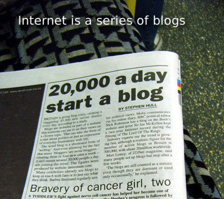 Internet is a series of blogs (XXVI)