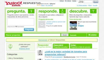 Yahoo! Respuestas desembarca en España, pregunta, pregunta,...