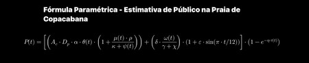 fórmula utilizada para calcular o público do show da Lady Gaga em Copacabana