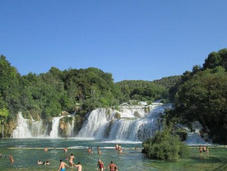 La cataratas del Krka. Un baño en Croacia