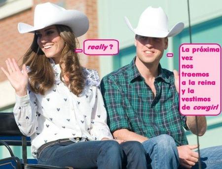 Los Duques de Cambridge, dos cow-boys de los pies a la cabeza