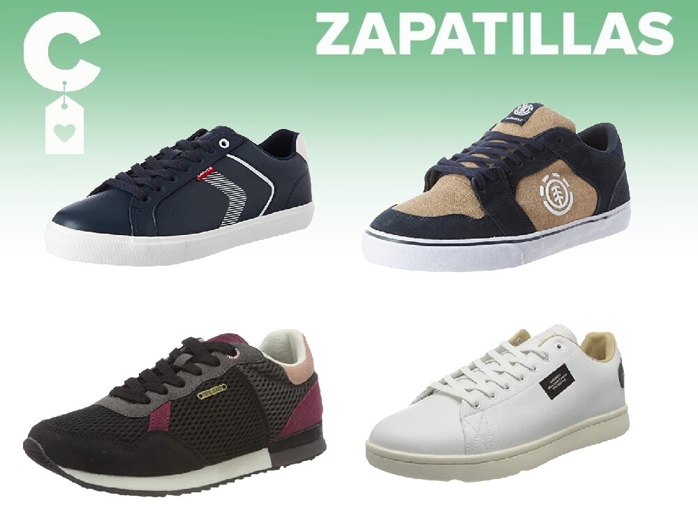 Chollos en tallas sueltas de zapatillas Pepe Jeans, Levis, Superdry o Element en Amazon