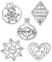 Adornos de Navidad para imprimir y colorear