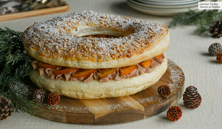 Roscón de hojaldre, trufa y naranja confitada, la alternativa fácil y rápida para disfrutar de las tradiciones navideñas (receta con vídeo incluido)