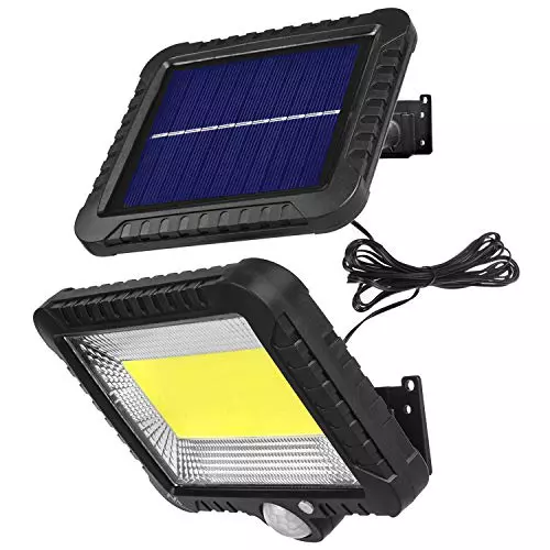 Maclean MCE438 Foco LED con Sensor de Movimiento Aplique Solar, Sensor Crepuscular, IP44 5W 400 Lúmenes 6000K Blanco Frío 