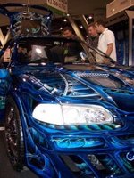 Un Honda Civic controlado con una PSP