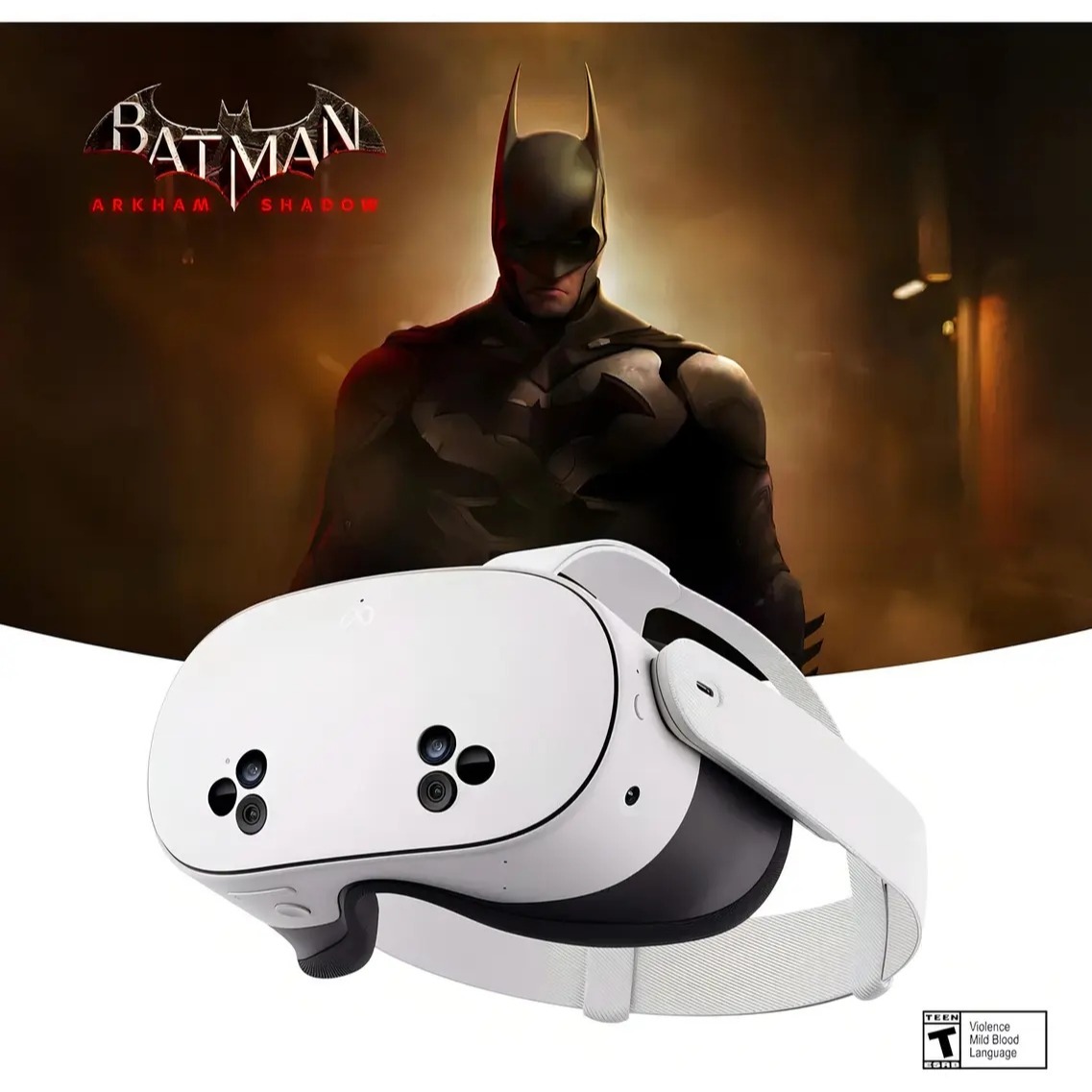 Meta Quest 3S 256gb + Batman Arkham Shadow + 3 Meses de Meta Horizon Blanco