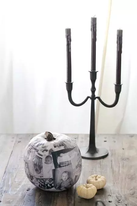 Para un Halloween original decora las calabazas con tus fotografías favoritas