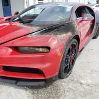 ¡Ofertón! Un Bugatti Chiron quemado a la venta por casi diez veces menos de su valor