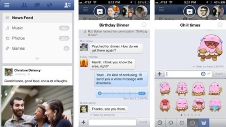 Parte de Facebook Home llega a iOS: las chatheads y los stickers