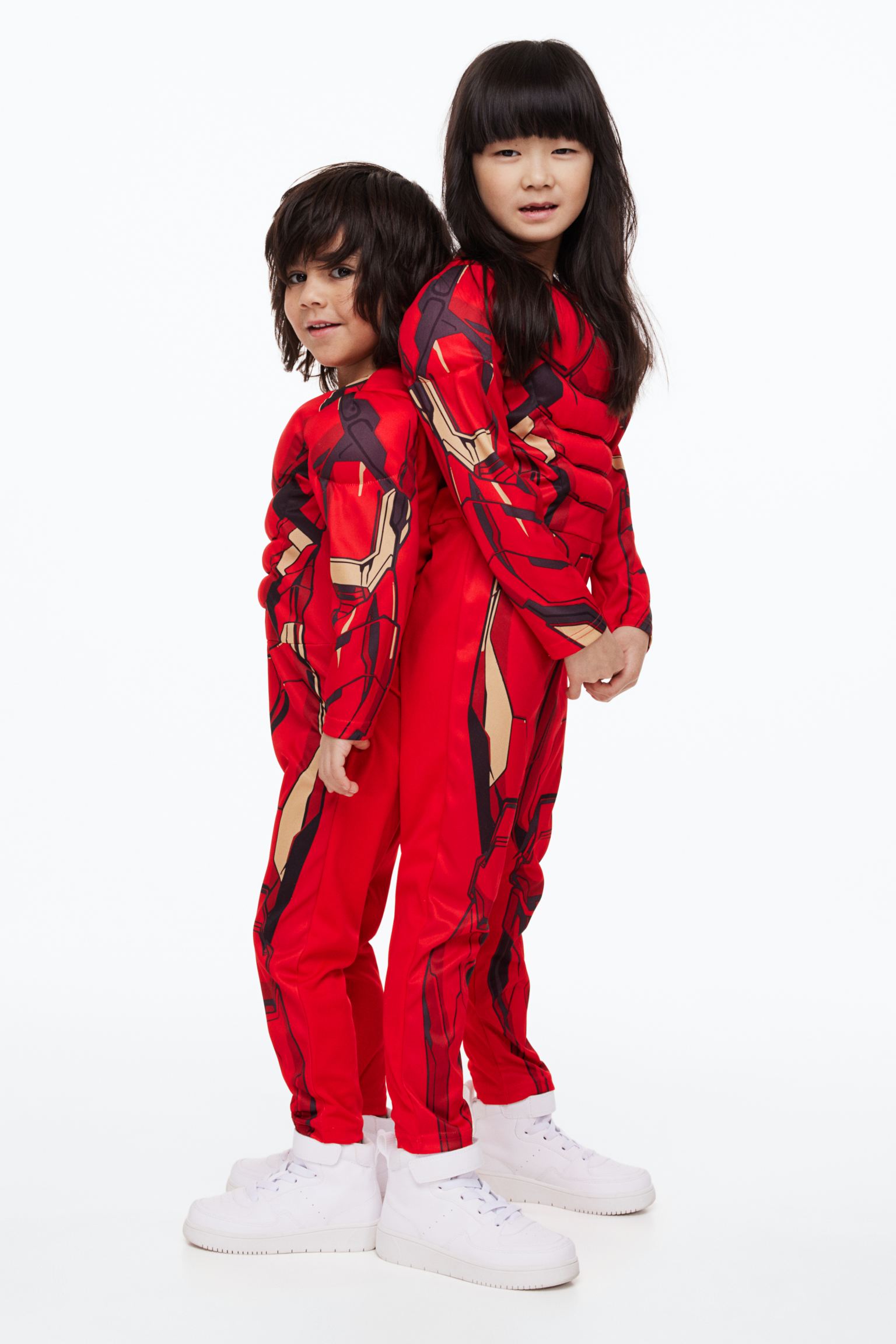 Disfraz de punto con estampado y aplicaciones acolchadas