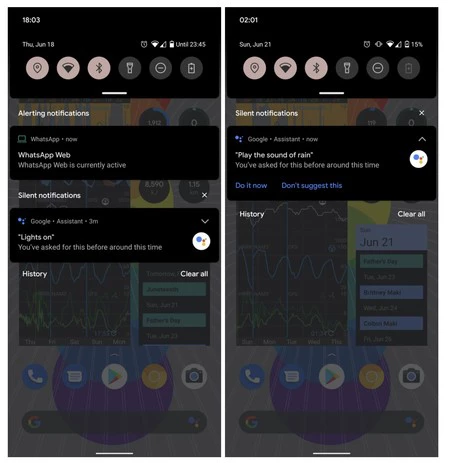 定期的なアクションの通知。 Android Police からの画像