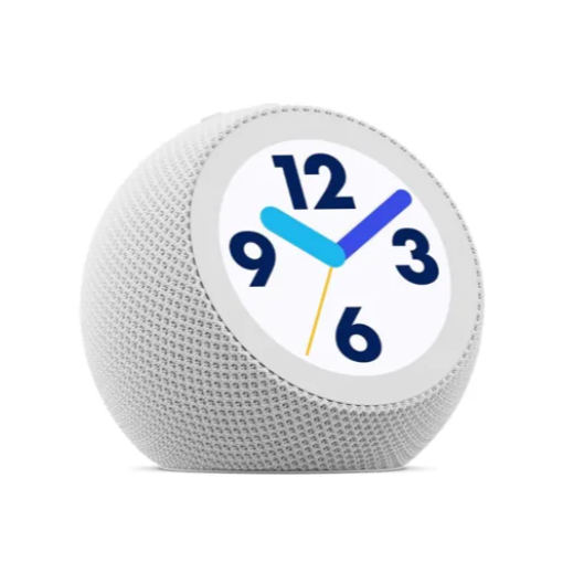 Apresentamos Amazon Echo Time, Relógio inteligente personalizável, Alarmes inteligentes, Sons ambientes, Hub de casa inteligente, Ideal para quartos, Projetado para Alexa+, Cor Branca
