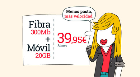 Lowi mejora su tarifa fibra y móvil de 39,95 euros con 20 GB de datos