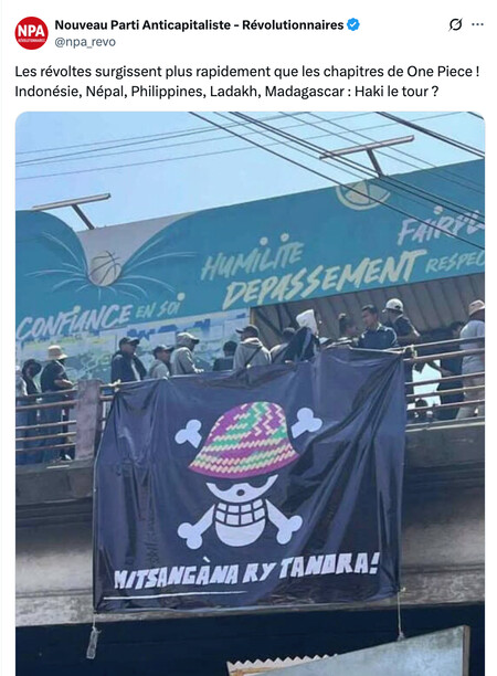 Protestas Generacion Z One Piece En X