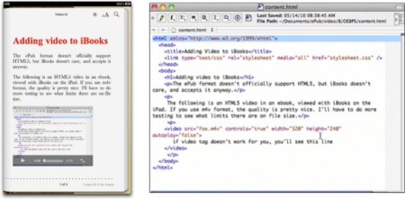 iBooks soporta HTML5 y por tanto vídeo en los libros