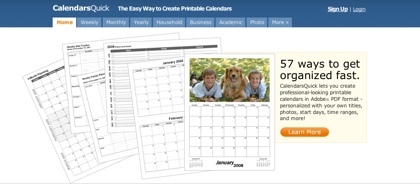 CalendarsQuick, plantillas para crear nuestros propios calendarios