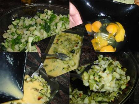 Preparación de la tortilla rústica al horno