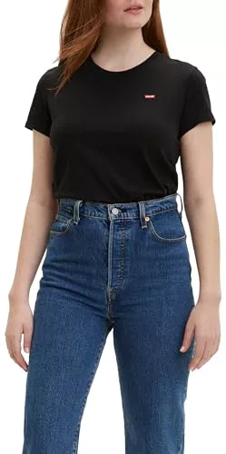 Levi's Perfect Tee, T-Shirt para Mujer, Mineral Black, M