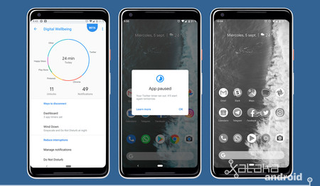 El Bienestar Digital de los Google Pixel llega oficialmente a teléfonos Android One con Android 9 Pie