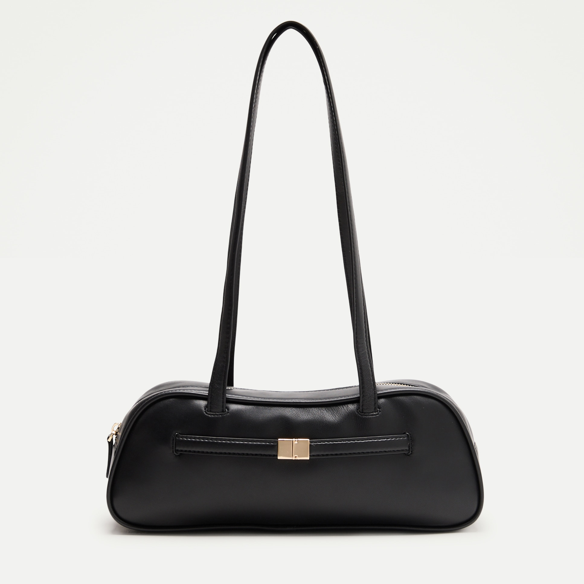 Hobo baguette broche piel Negro Latouche