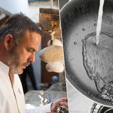 El truco del chef Ángel León para recuperar sartenes viejas: "Al fuego y añadir sal gorda" 