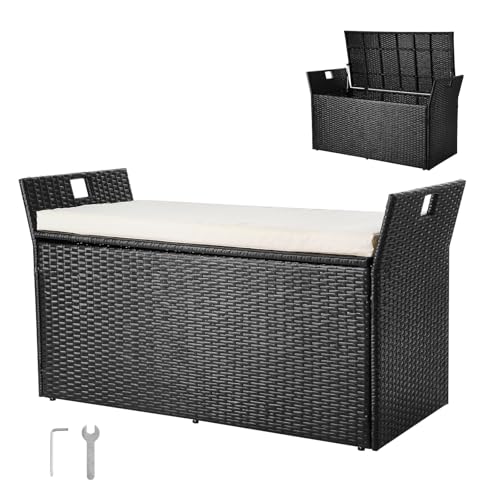 VEVOR Banco de Almacenamiento de Ratán Sintético 