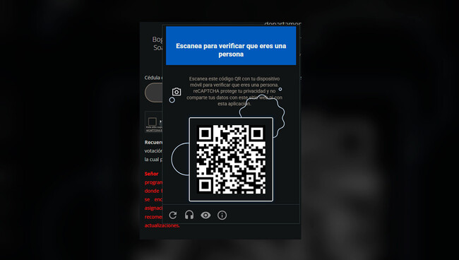 Recaptcha códigos qr